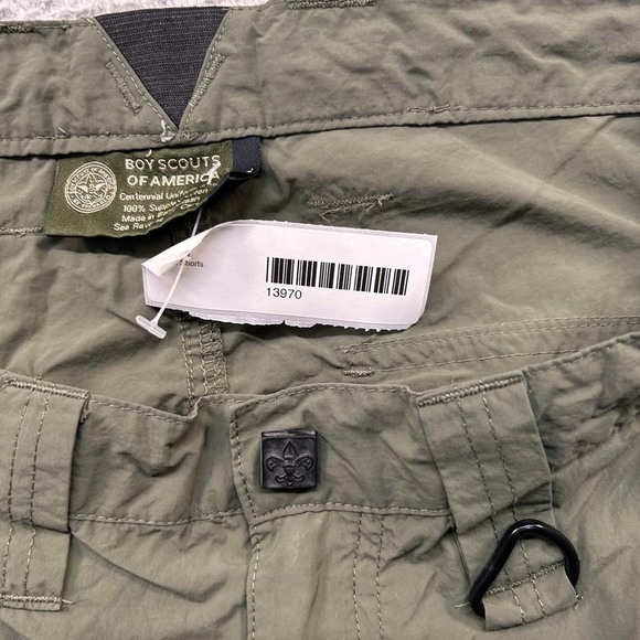 Boy Scouts Shorts Mens Chino Cargo Adult Size Small X 11.0 In Green BSOA - Picture 10 of 10